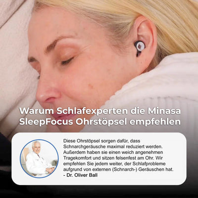 Minasa SleepFocus Ohrstöpsel für tiefen & erholsamen Schlaf