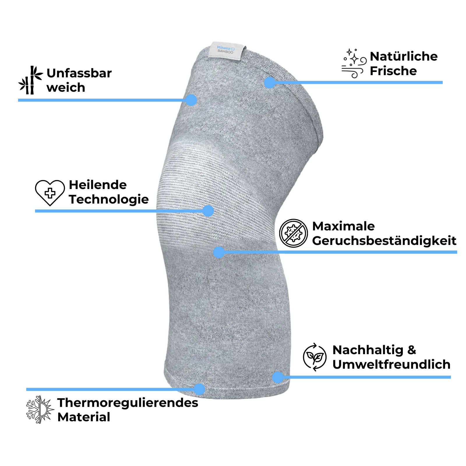 minasa bambus kniebandage Minasa
