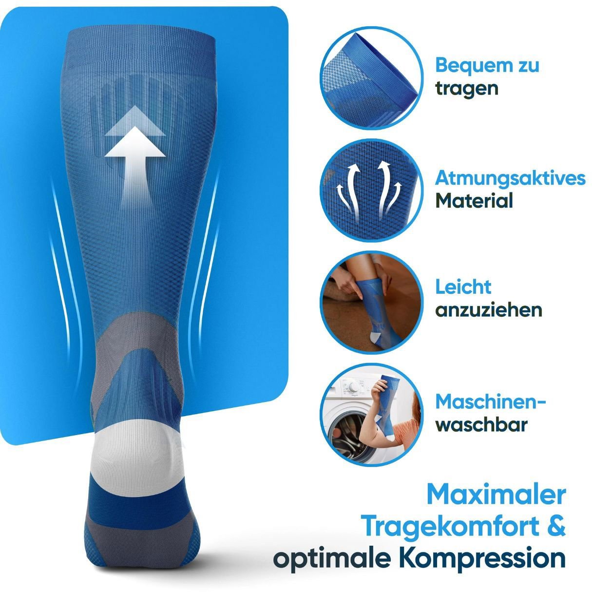 Minasa - Kompressionsstrümpfe für schmerzfreie Beine und Füße